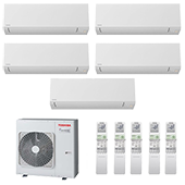 Toshiba RAS-5M34U2AVG-E / RAS-B10J2KVSG-E с пятью блоками